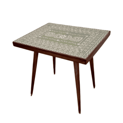 The 1960 Walnut Faux Bone-Inlay Table