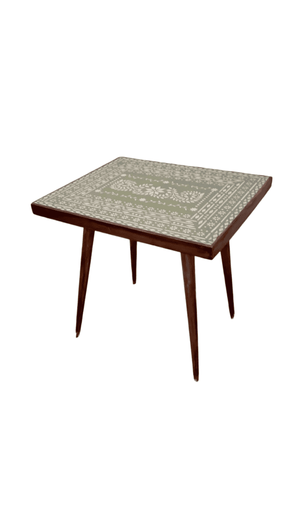 The 1960 Walnut Faux Bone-Inlay Table