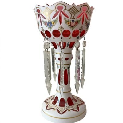Bohemian Cut-to-Ruby Red Czech glass