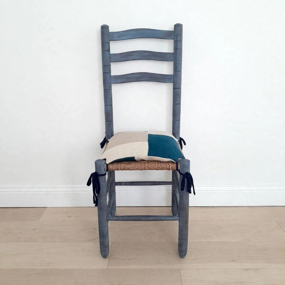 Set of 4 Patchwork Ladderback Chairs - Image 3