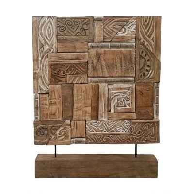 The Driftwood Carved Mosaic Sculptural Lamp