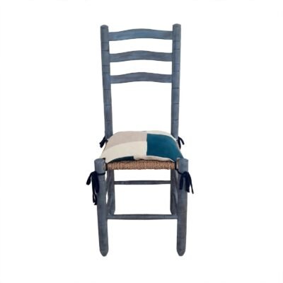 Set of 4 Patchwork Ladderback Chairs