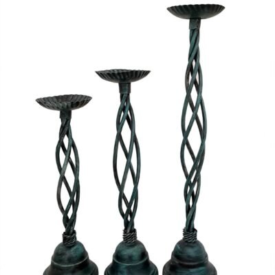 The Patina Twist Candle Holder Set