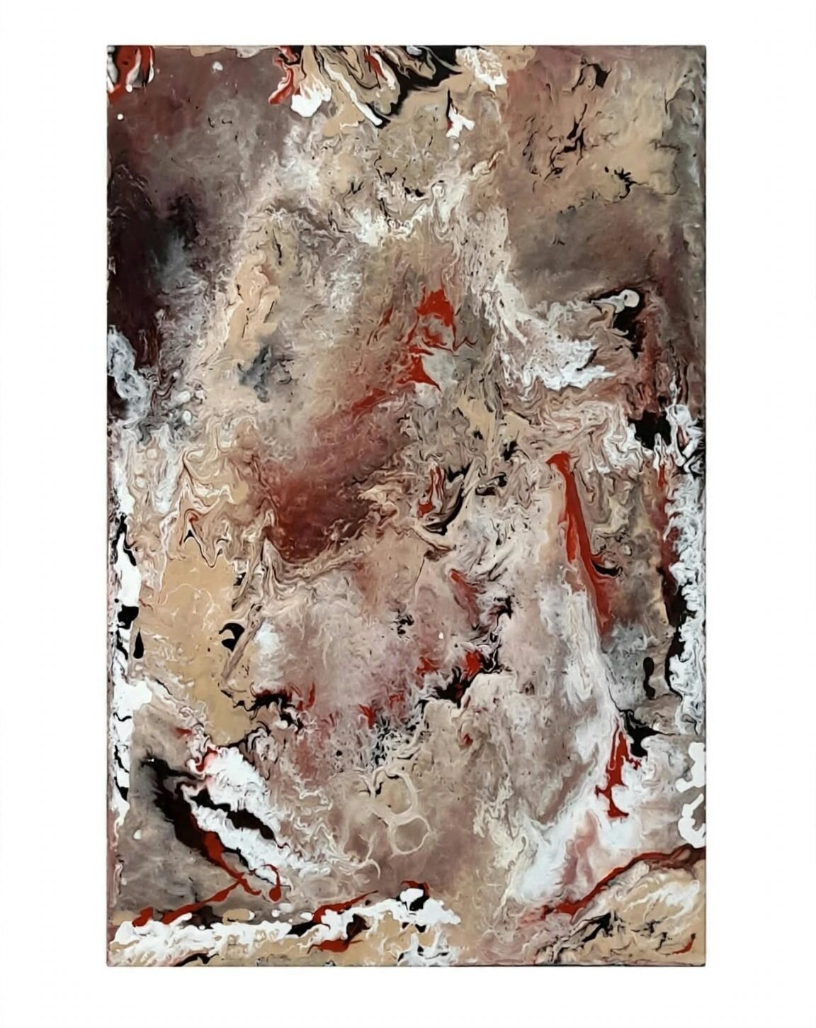 “Volcano” Original Acrylic Fluid Pour Painting