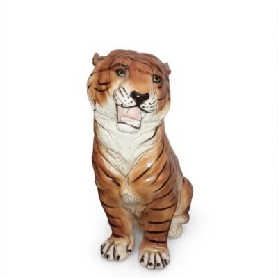 Vintage Ceramic Large Sitting Tiger