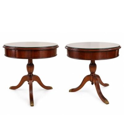 Set of 2 Solid Wood Side Tables