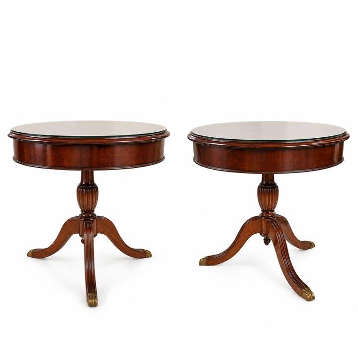 Set of 2 Solid Wood Side Tables