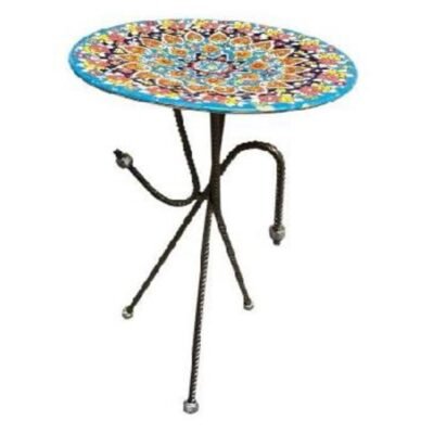 Table with Circular Topping