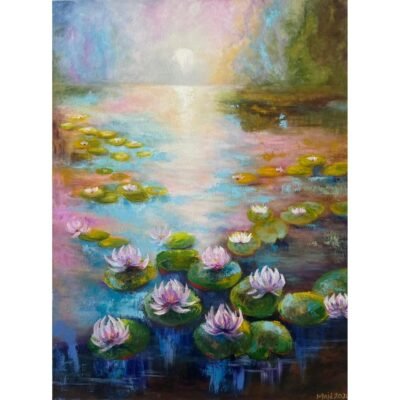 Lilies River inspired by Monet